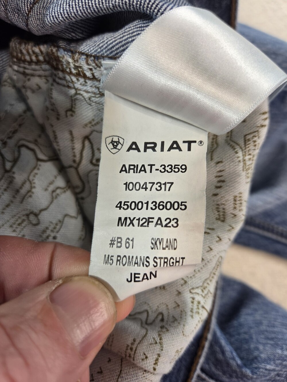 Ariat M5 Straight Fit Jeans Mens 33x32 Skyland Wash - Picture 3 of 6